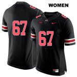 Women's NCAA Ohio State Buckeyes Robert Landers #67 College Stitched No Name Authentic Nike Red Number Black Football Jersey TA20D15XW